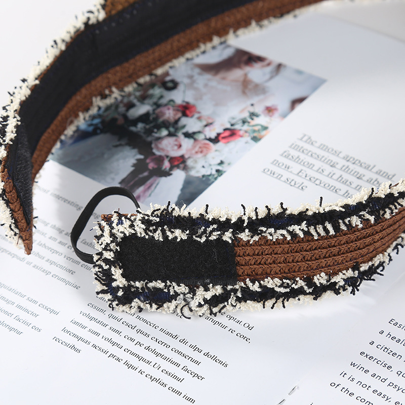 New style of Instagram summer and autumn casual sun hat, the same as the popular female influencers. Trendy denim fringed factory wholesale Specification image