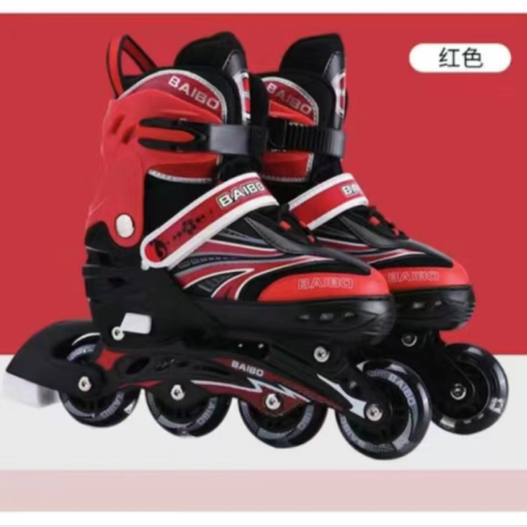 PU all-flash children's roller skates, men's and women's roller skates, teenagers' roller skates, adult roller skates, adjustable wholesale Item Picture