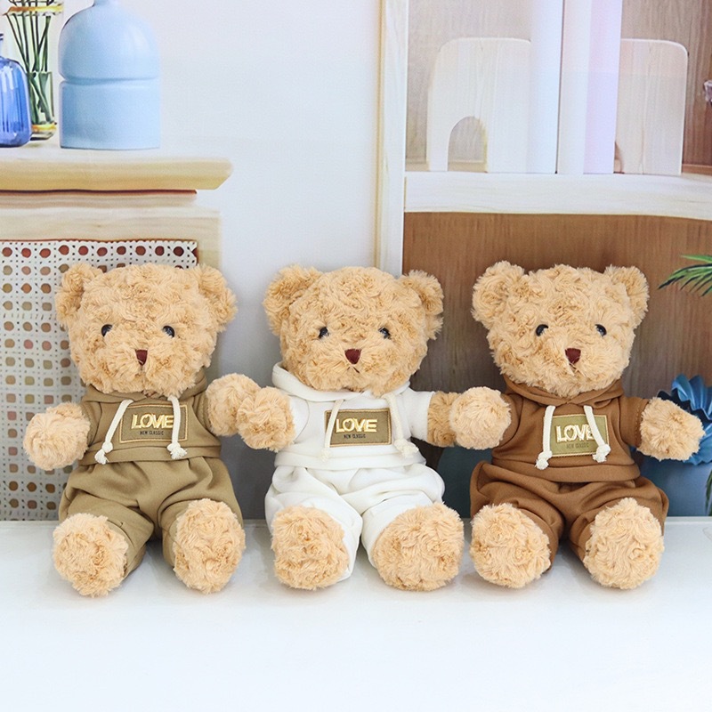 LOVE Cute dressing, heart-shaped teddy bear plush toy, claw machine doll, Jack Bear, and logo Specification image