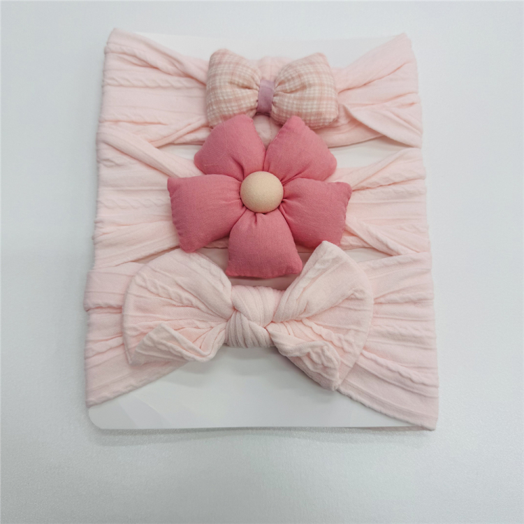 New children's hair band three-piece set, infant bow headband set combination, cross-border baby accessories three-piece set Specification image