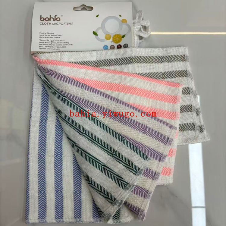 Double-layer fish-scale pattern dishcloth, 30*30cm, 5-piece set, dishcloth, cleaning and scouring pad, bahia Specification image