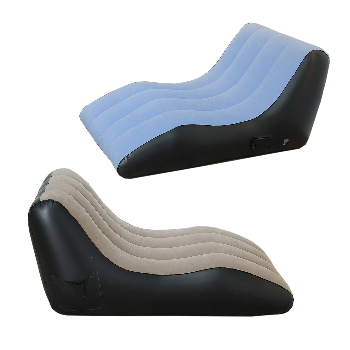New inflatable sofa, wave lounge chair, pvc flocked inflatable lazy sofa, foldable single sofa in stock Application Scenario