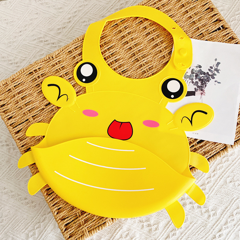 Baby feeding bib, children's waterproof and no-wash feeding bib, silicone three-dimensional bib, super soft for kindergarten baby feeding bib details Picture