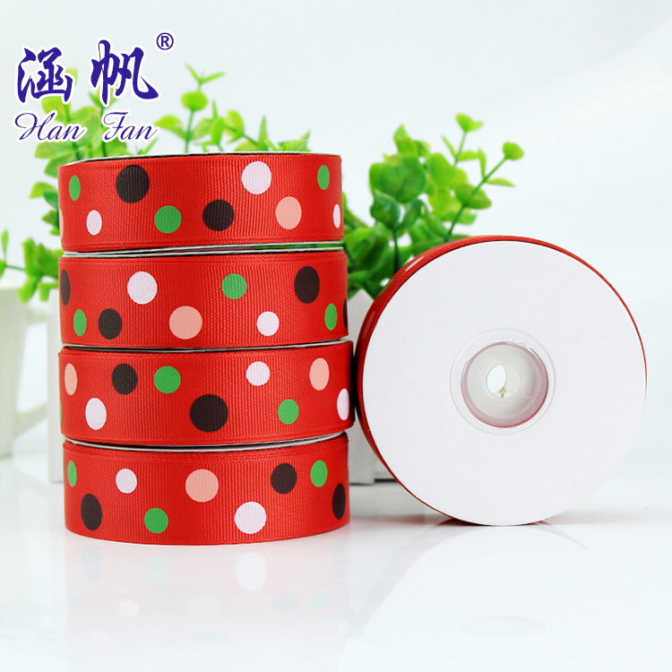 4cm罗纹带印花服装丝带礼品包装彩带高档香水瓶辅料头饰织带