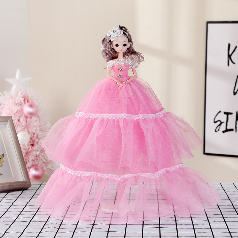 Factory in stock 55cm芭芘娃娃 festival gifts, barbie dolls, butterfly hair accessories, girls' toys, temple fair hot sale Specification image