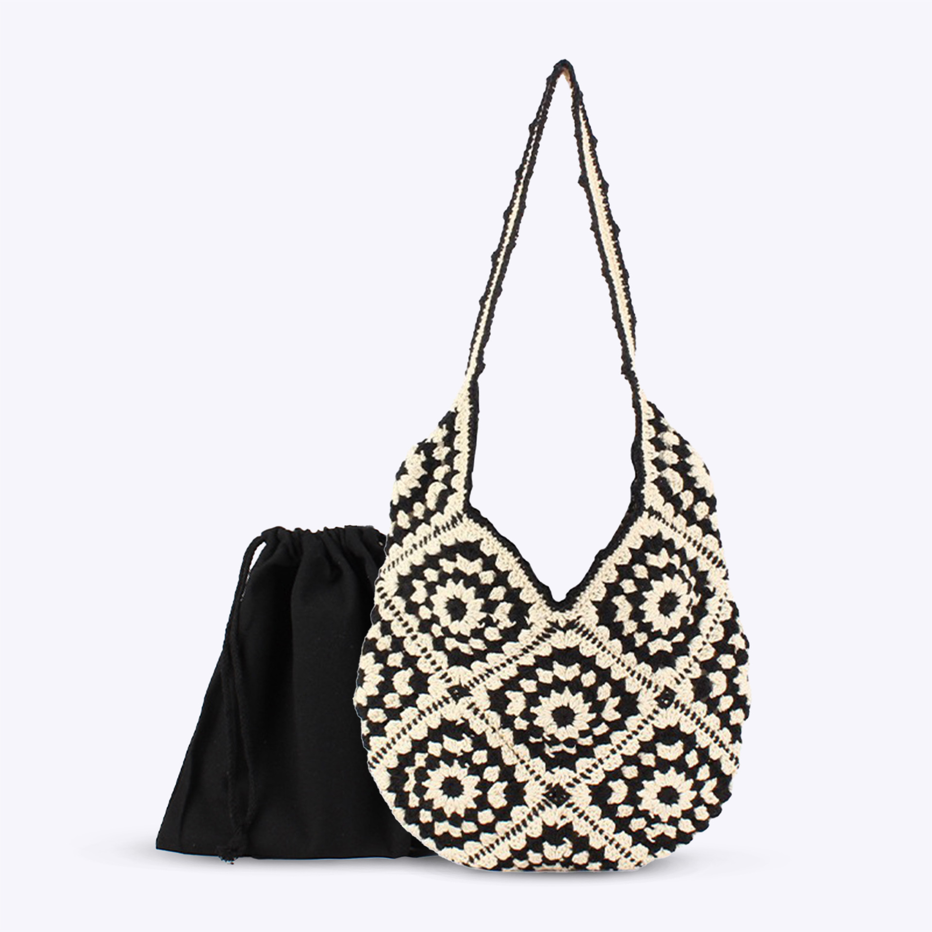 One-piece consignment of new hand-woven bags, retro large-capacity single-shoulder bags, niche design woolen bags, versatile women's bags