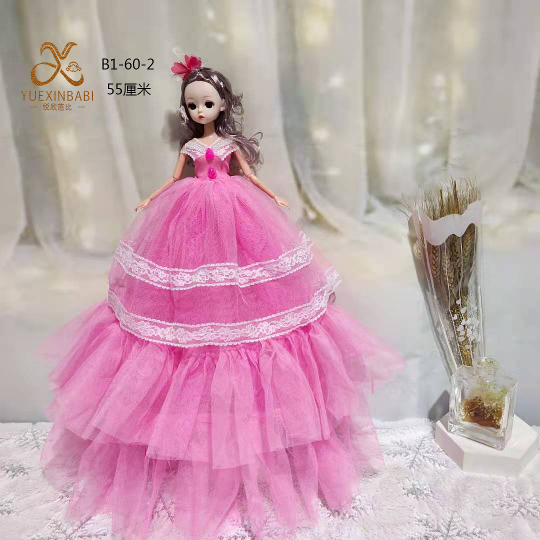 Wedding dress, princess, girl, children's game toys, 55cm Barbie doll, simulation doll, gift wholesale, Barbie doll toys, Barbie doll Specification image