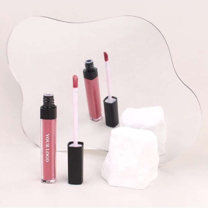 Velvet vegan sexy nude lip gloss, long-lasting moisturizing, non-stick to cups, women's matte makeup liquid Specification image