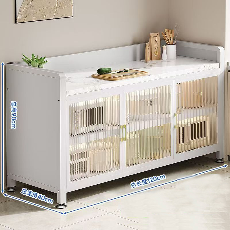 Customizable rock plate kitchen floor-standing storage cabinet, multi-door, multi-layer storage, multi-functional kitchen storage cabinet