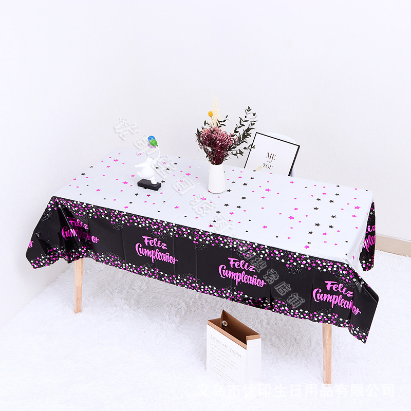 一次性束口桌布/桌布/塑料桌布/蛋卷桌/跨境细节图
