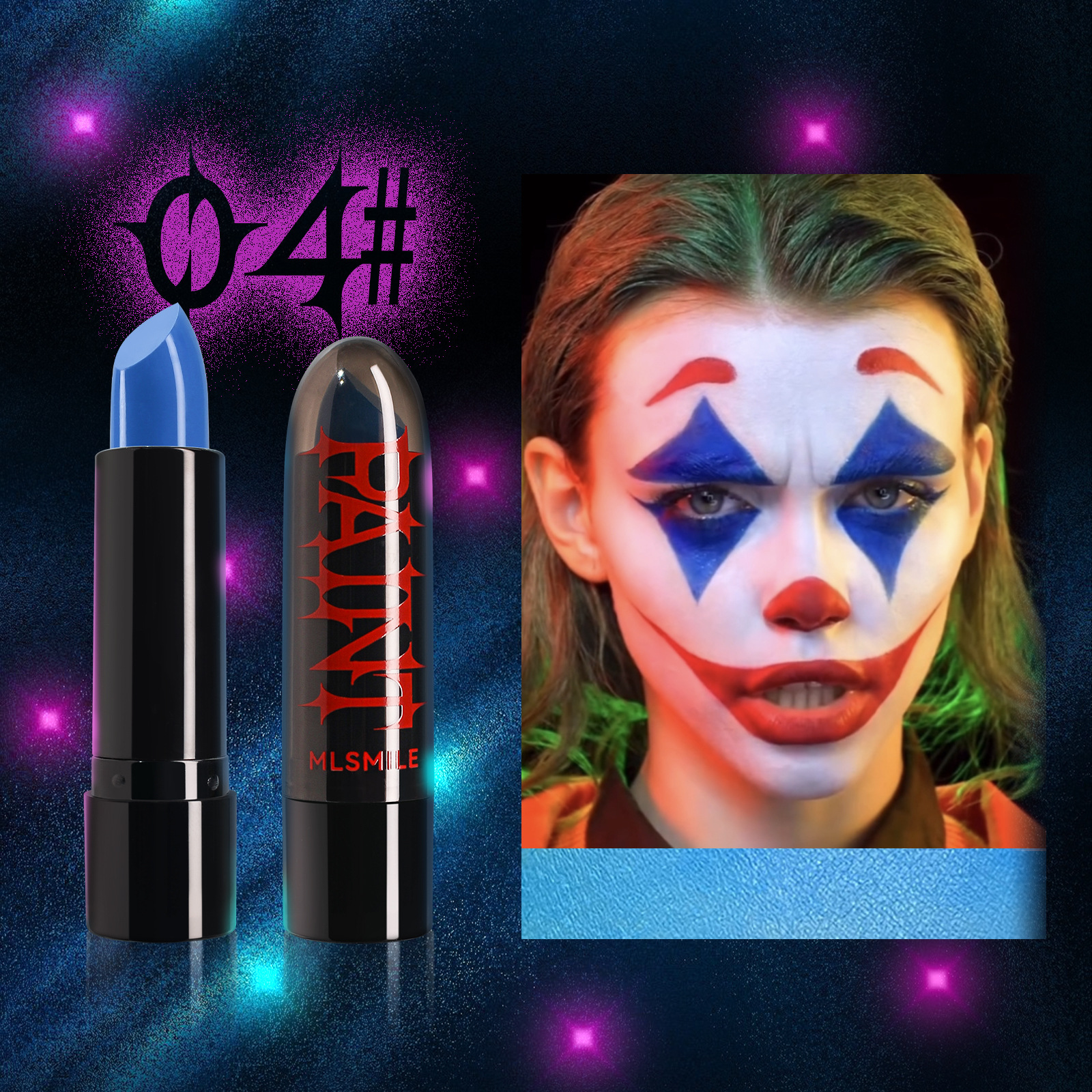 8-color Halloween lipsticks - black, white, red, green, blue - are easy to apply facial makeup to vampires Item Picture