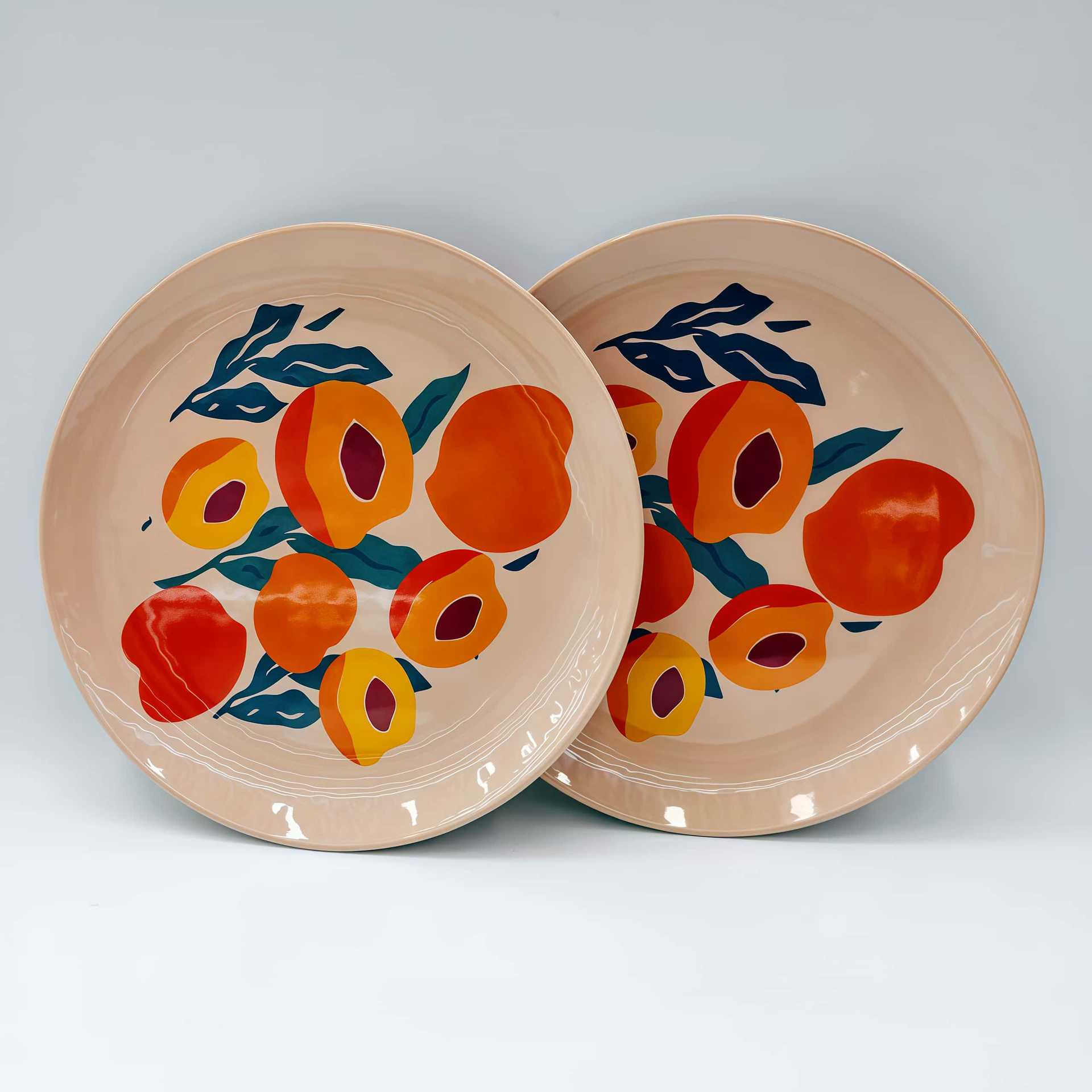 釉下彩饭碗家用仿瓷碗碟密胺餐具套装桃你喜欢碗盘子酒店厨房用品