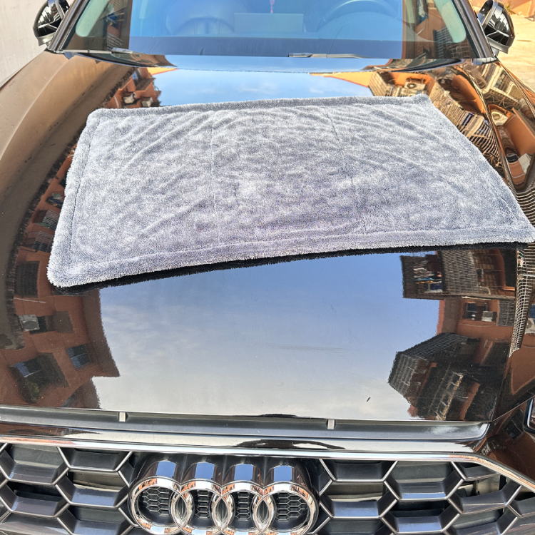 Thickened absorbent towel, small braid water collection towel, special absorbent towel for car washing and cleaning, double-layer small braid towel Item Picture