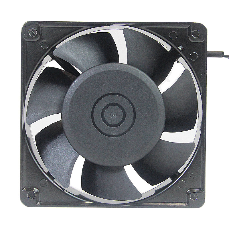 GX12038HBL220VAC ball bearing seven-blade industrial axial flow fan, square heat dissipation and cooling fan details Picture