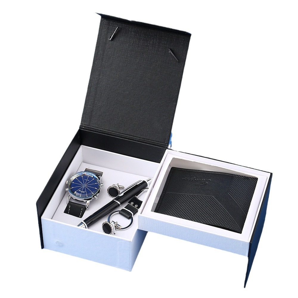 High-end watch gift box set, corporate event customer, men's quartz watch pen, wallet, business gift set Application Scenario