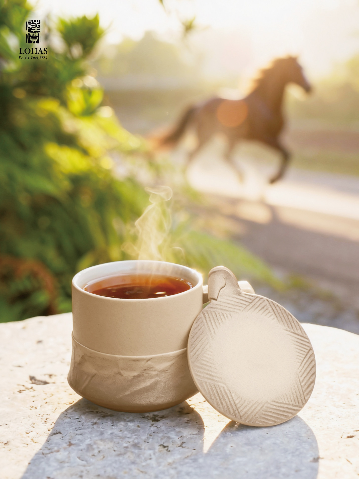 The new product of the Year of the Horse, Lu Bao Ceramic retro mugs, tea cups and coffee cups, handcrafted texture gift box, takes the lead with lid cups details Picture