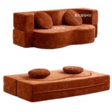 Export compressed fabric one-piece sofa bed, cross-border small-sized apartment, cross-border compressed vacuum disassembly and washing folding lazy sofa Item Picture