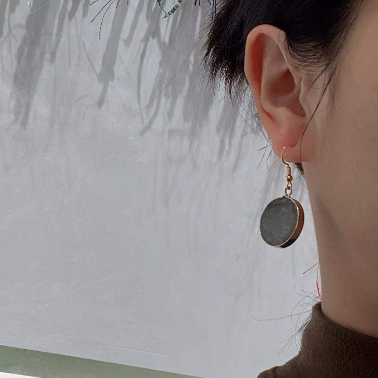 饰品/耳环/耳饰/米珠耳环/耳夹白底实物图