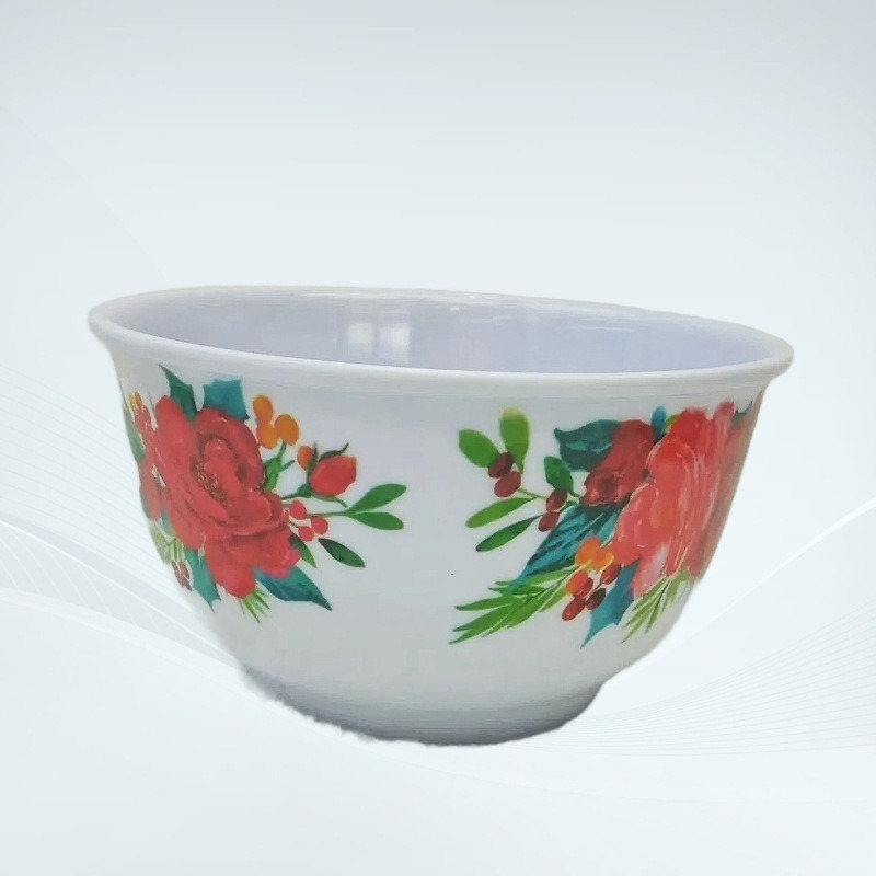 Melamine Japanese-style light luxury kiln-transformed imitation porcelain dining bowls, rice bowls, noodle bowls, large bowls, household bowls, creative, simple and high-end tableware details Picture