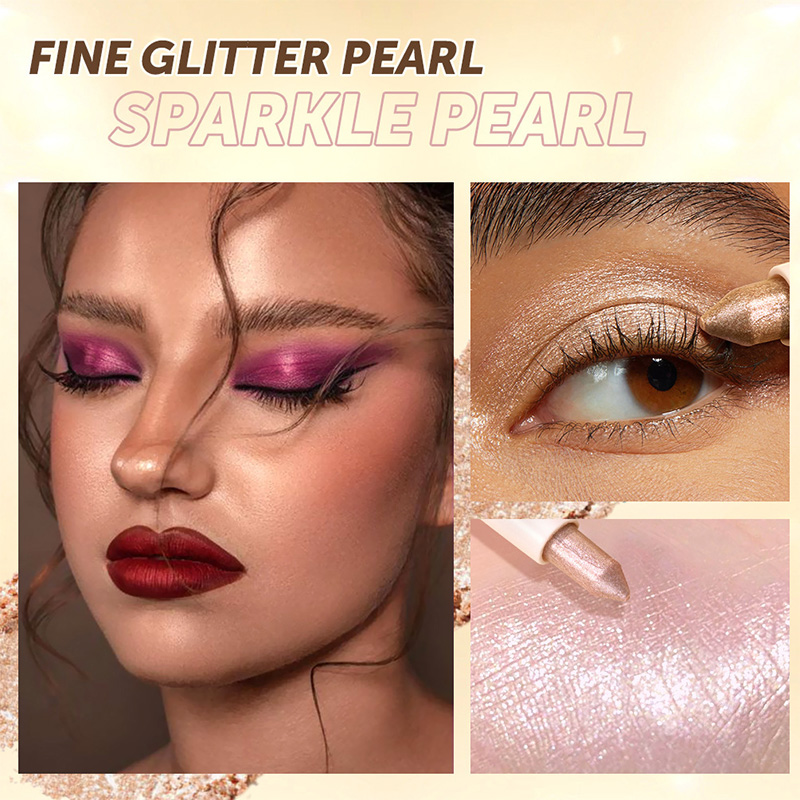 High-quality factory OEM/ODM customizable mineral ingredients combined with luminous effect, waterproof, high color rendering, long-lasting formula, micro-light brightening eyeshadow stick