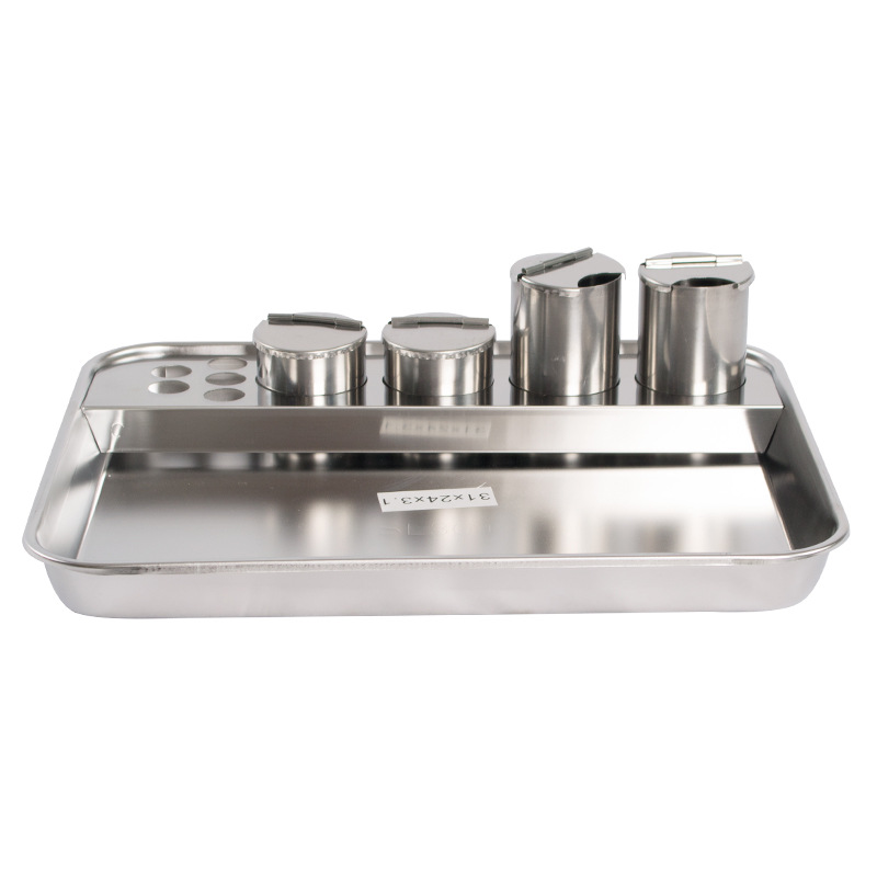 304 stainless steel medical tray, surgical disinfection tray, hospital dressing change, infusion and injection tray, tattoo square tray details Picture