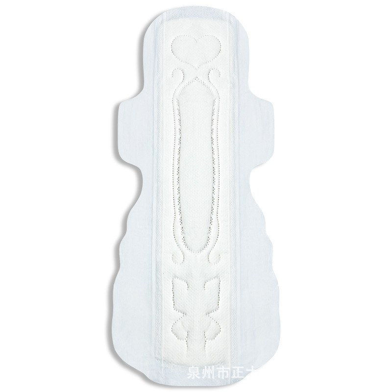 外贸出口女士夜用卫生巾 350mm加长款棉柔8片/包姨妈巾英文专利