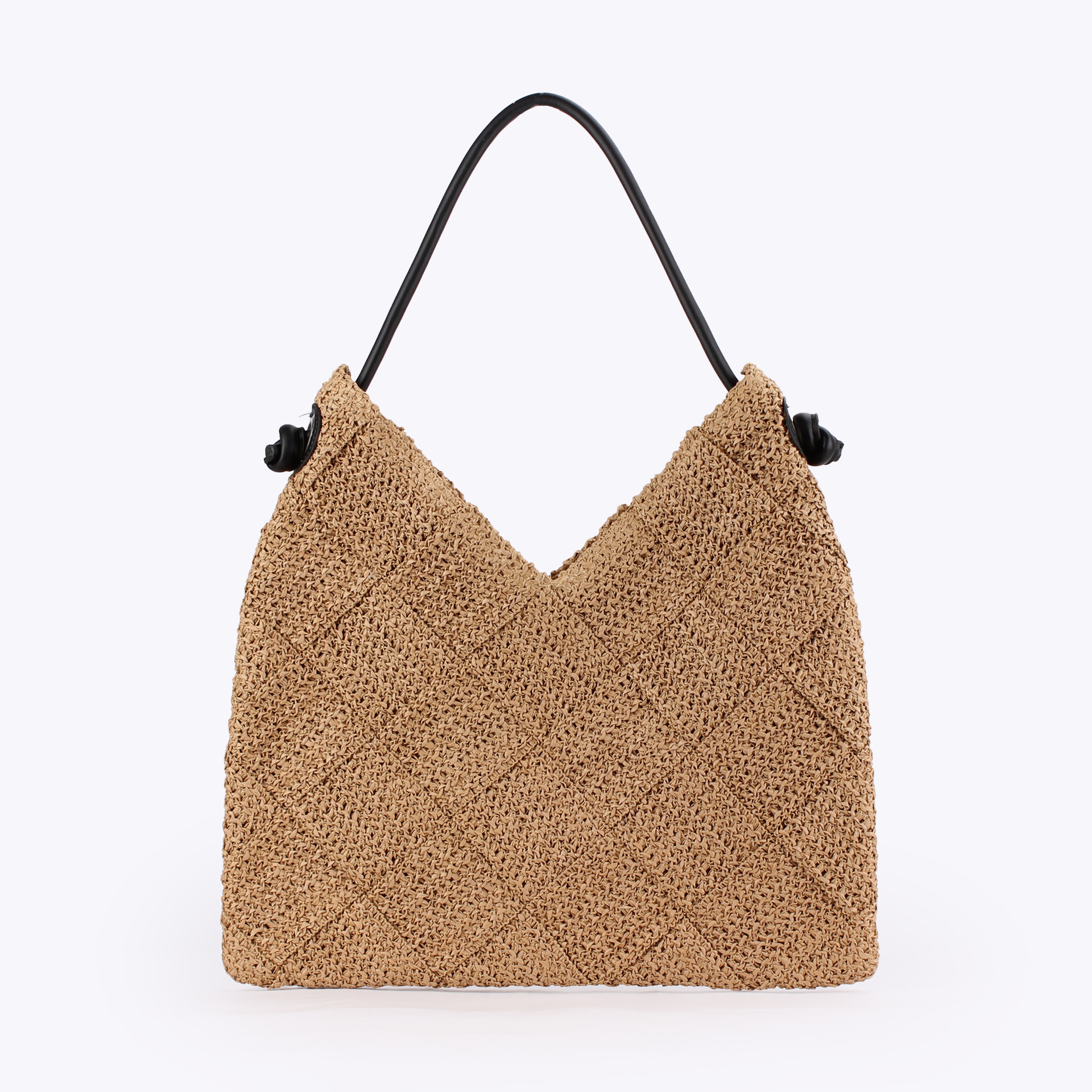 This new single-shoulder hand-woven bag is a versatile and casual choice for daily work and commuting. It's a niche bag for women taking photos during beach vacations