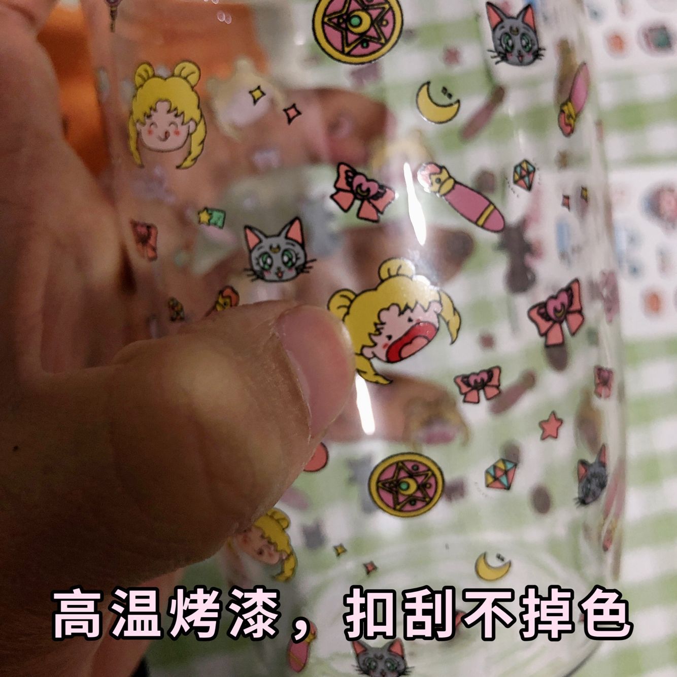 可爱卡通美少女玻璃杯高硼硅耐高温水杯咖啡杯牛奶杯儿童节日送礼 details Picture