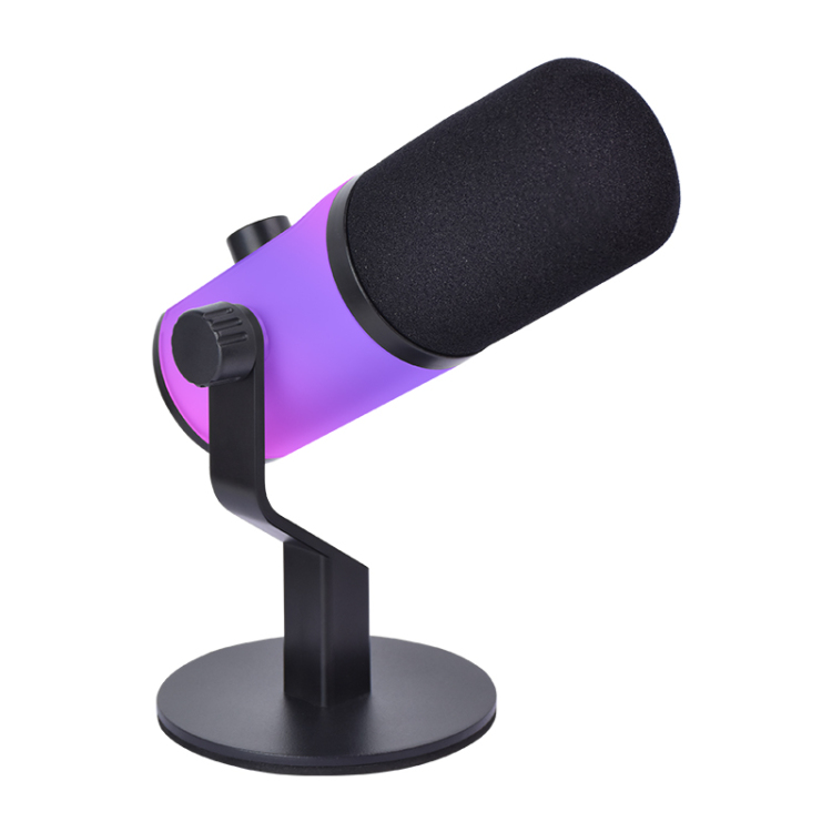 Dynamic XLR/USB dual-mode microphone for audio recording, dubbing and live streaming, desktop RGB color noise-cancelling microphone Specification image