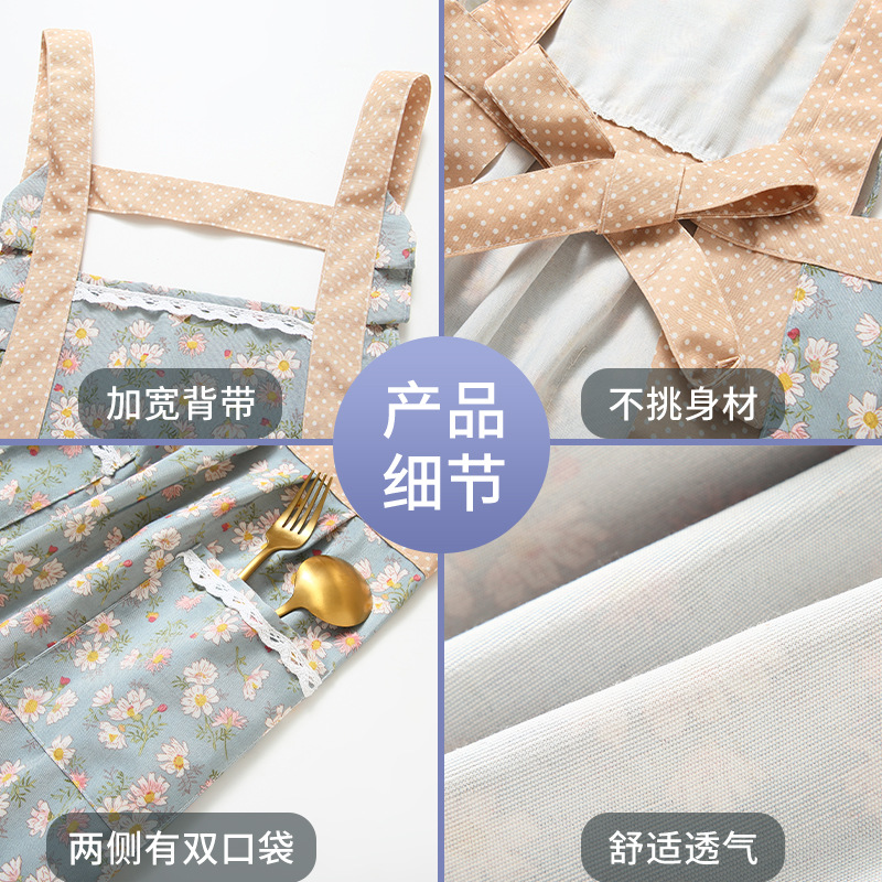 围裙女夏季防水家用厨房做饭帆布围裙餐饮工作服广告围裙批发围腰