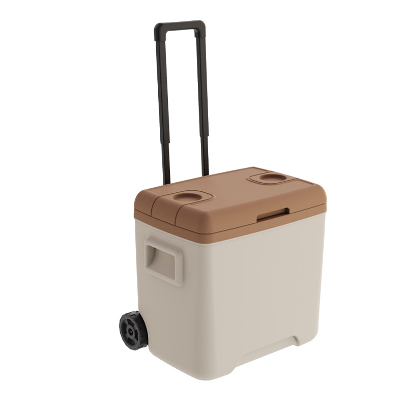 30L拉杆式食品保温箱户外车载便携式野餐烧烤露营食物冷藏保鲜箱细节图