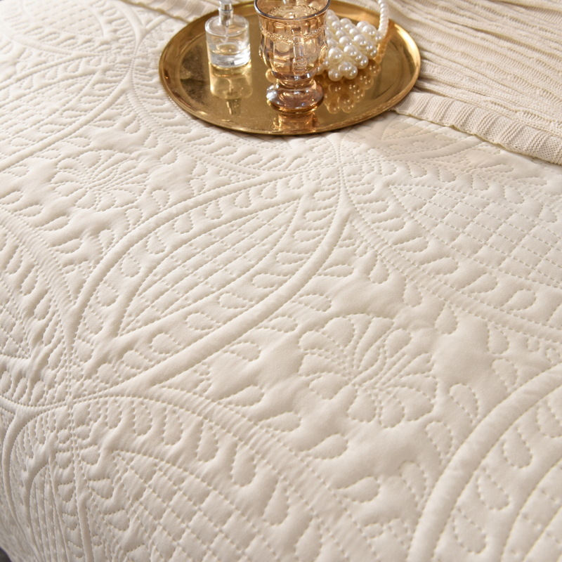Four-season washed cotton bed covers for export to Russia, ultrasonic quilted quilt outer single bed cover three-piece set wholesale details Picture