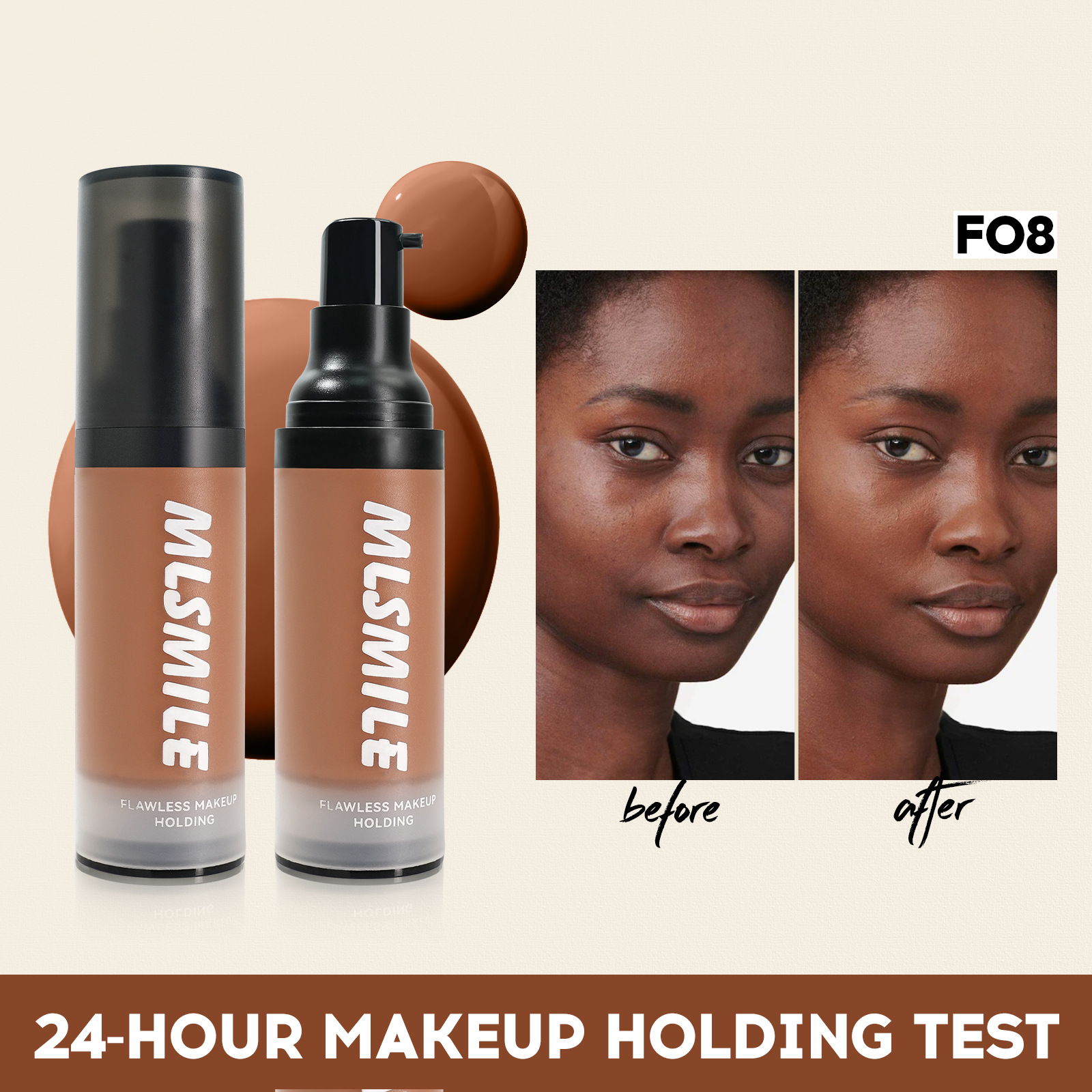 8-color mineral Foundation, matte Whitening, Waterproof, Moisturizing, Concealer, Pore-shrinking and sweat-proof