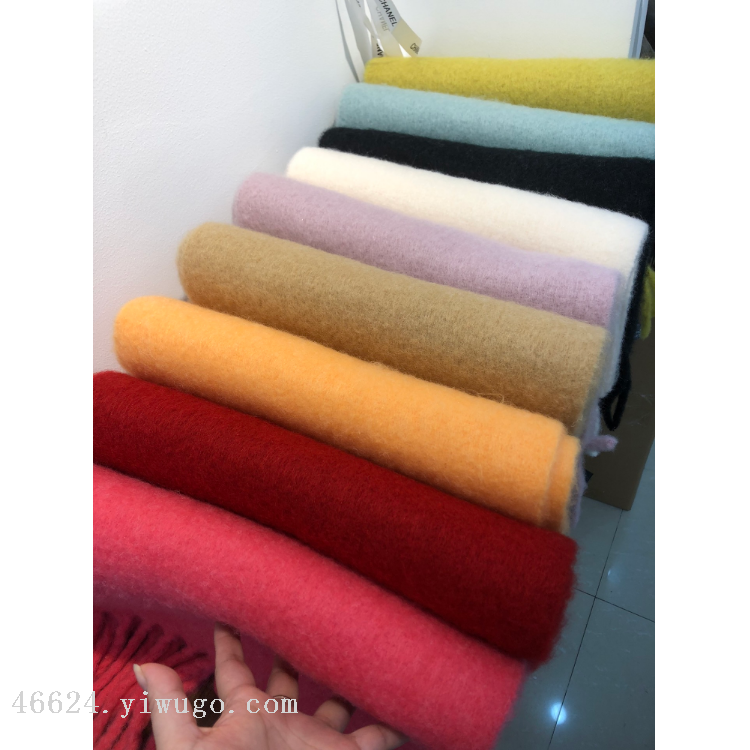 Cross-border scarf wholesale e-commerce live streaming supply chain new in stock 08 wool series, single color wool Specification image