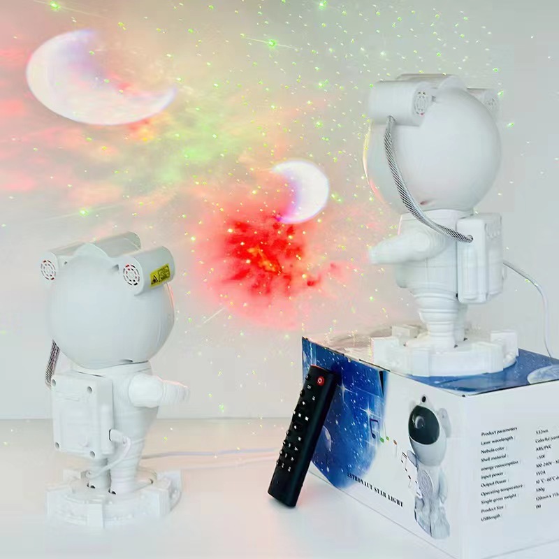 New Bluetooth Astronaut Starry Sky Projection Lamp, Full Sky Star laser projector, Romantic atmosphere Astronaut Night light Specification image