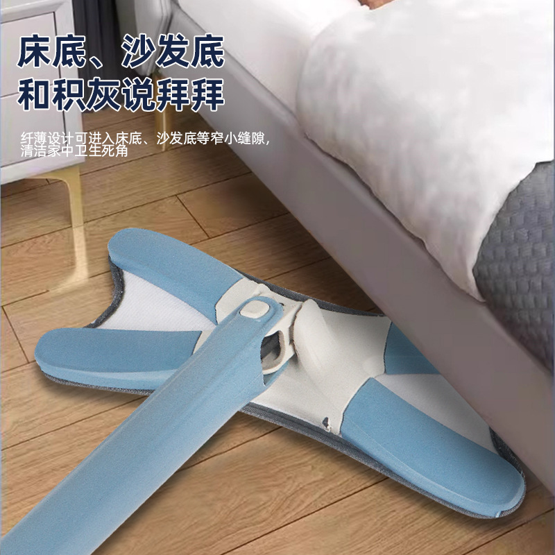 This hand-washable flat butterfly-shaped mop is a household tool that can clean large areas of the floor. It is specially designed for lazy people to absorb water and clean Specification image