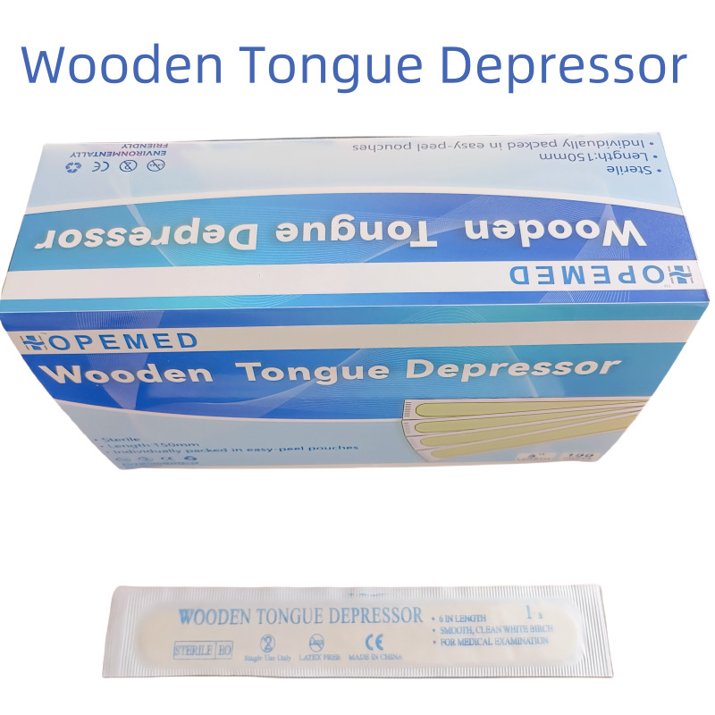 木制压舌板A级品一次性外贸独立包装Wooden Tongue Depressor