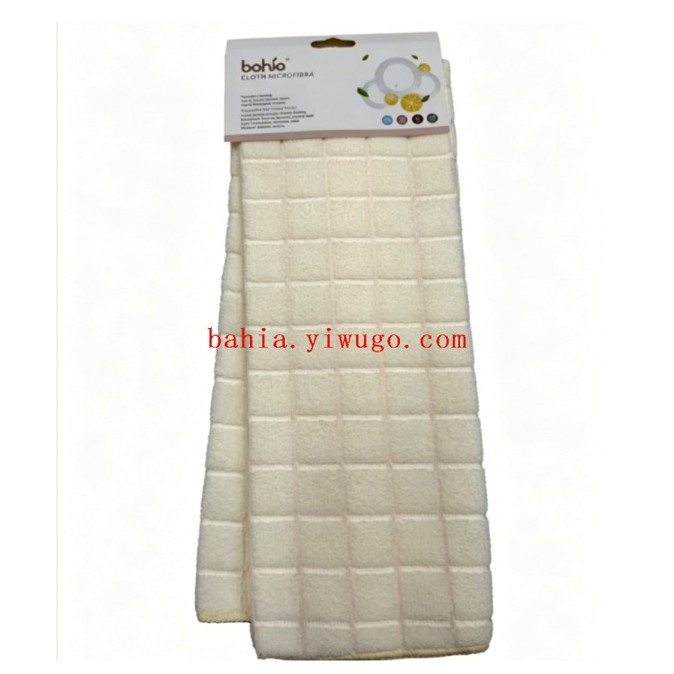 bahia Polka dot double-sided microfiber cleaning cloth is a highly efficient oil-stain and water-absorbing kitchen rag