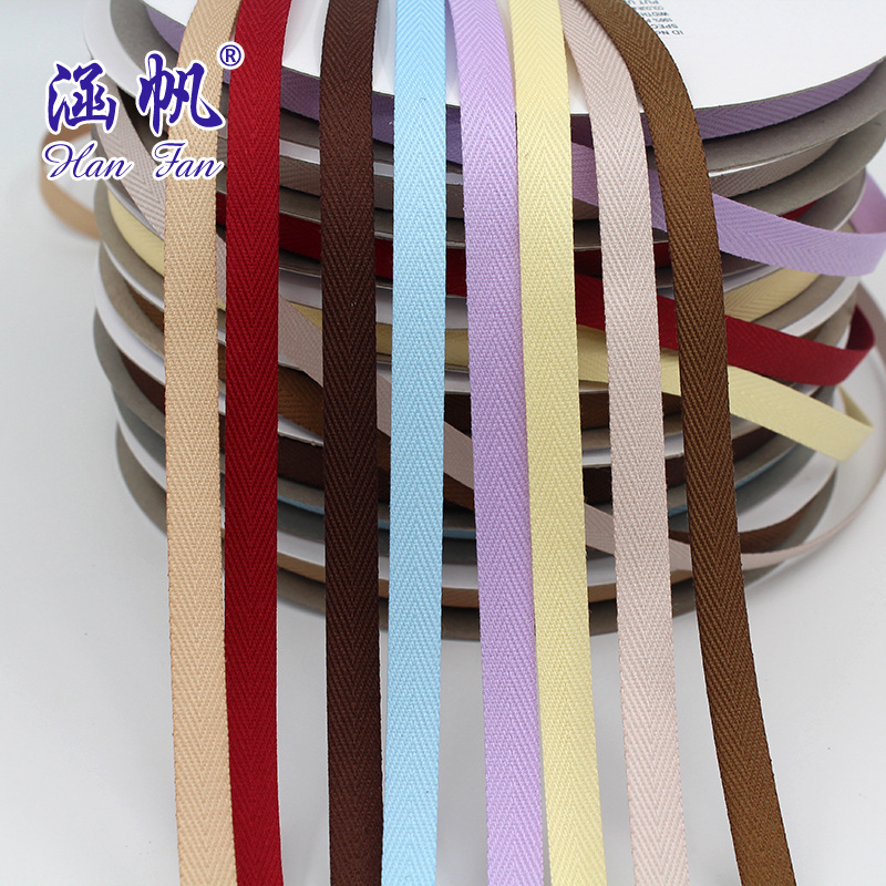 1CM color herringbone tape, edge wrap tape, polyester cotton yarn, webbing, binding tape, edge roll fabric factory direct sales wholesale details Picture