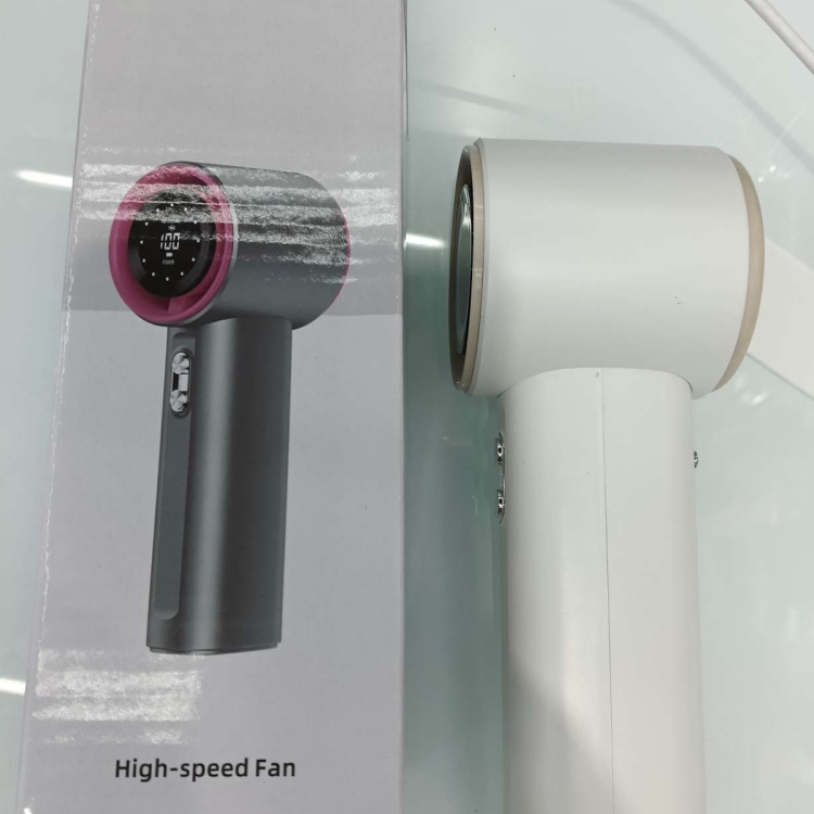 Handheld small fan with digital display of six speeds, high-speed small fan