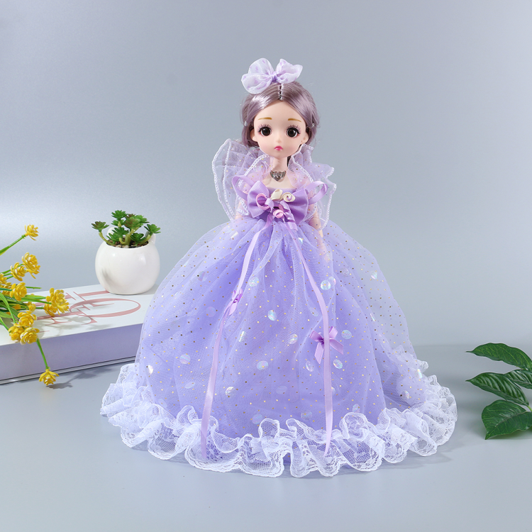 30 cm new lace chiffon dress doll, Barbie doll, light and music, girl's birthday children's toy, bow dress, BJD doll Application Scenario