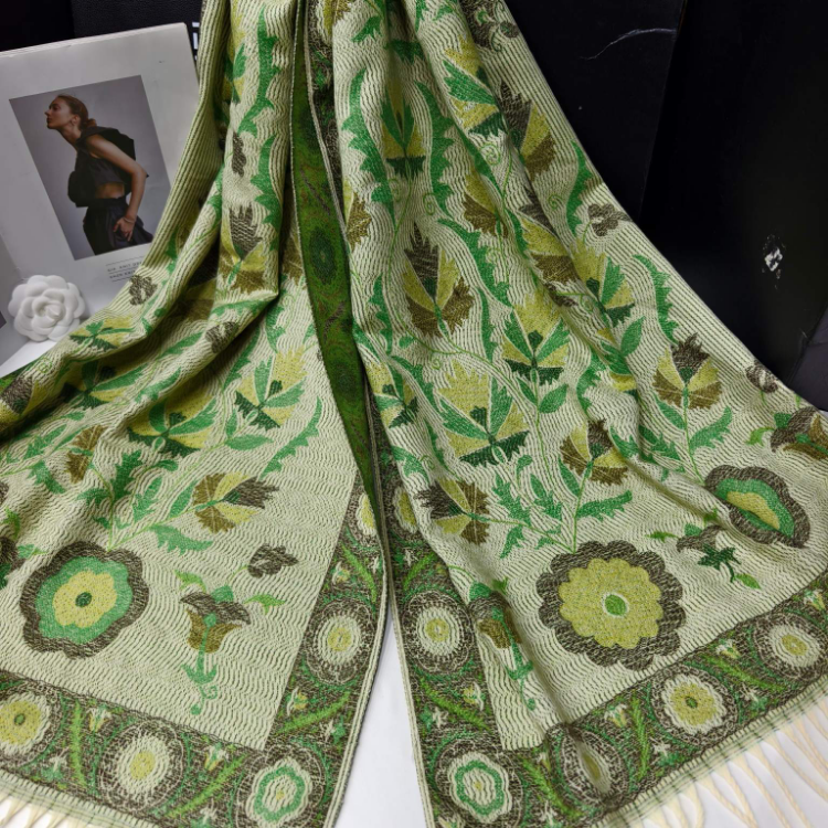 Export export scarf wholesale e-commerce live streaming new retro jacquard series sunflower supply chain supply details Picture