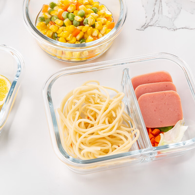 Heat-resistant glass preservation box, Wanmei preservation bowl, three-piece set, household glass preservation bowl gift box, wholesale microwave oven details Picture