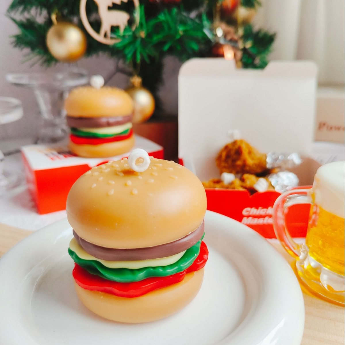 Beer, candles, fried chicken, hamburgers, scented candles, bedroom ornaments, souvenirs, birthday gifts, cross-border creative soy wax Specification drawing
