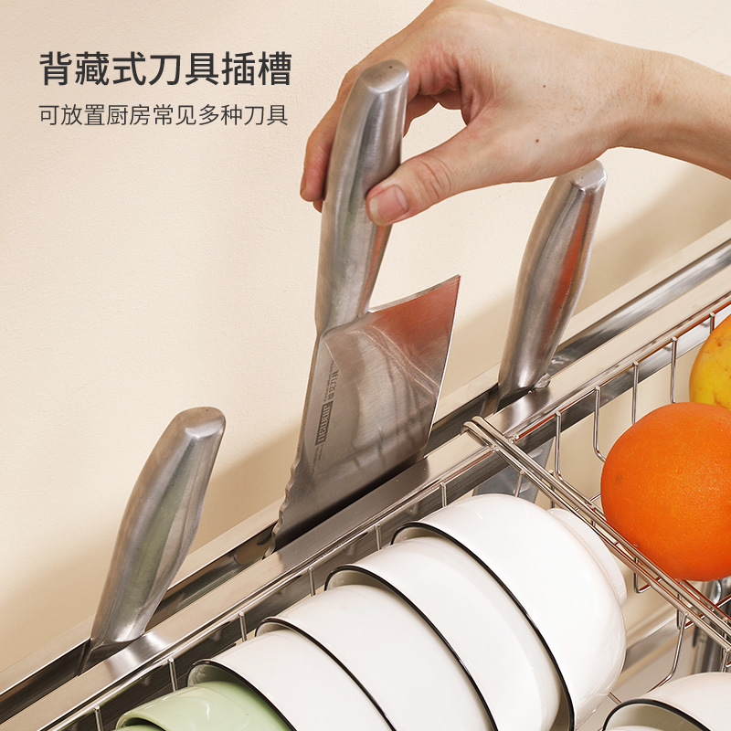 【 Factory 】 Stainless steel kitchen sink rack, draining dish rack, multi-functional storage dish rack for washing dishes details Picture