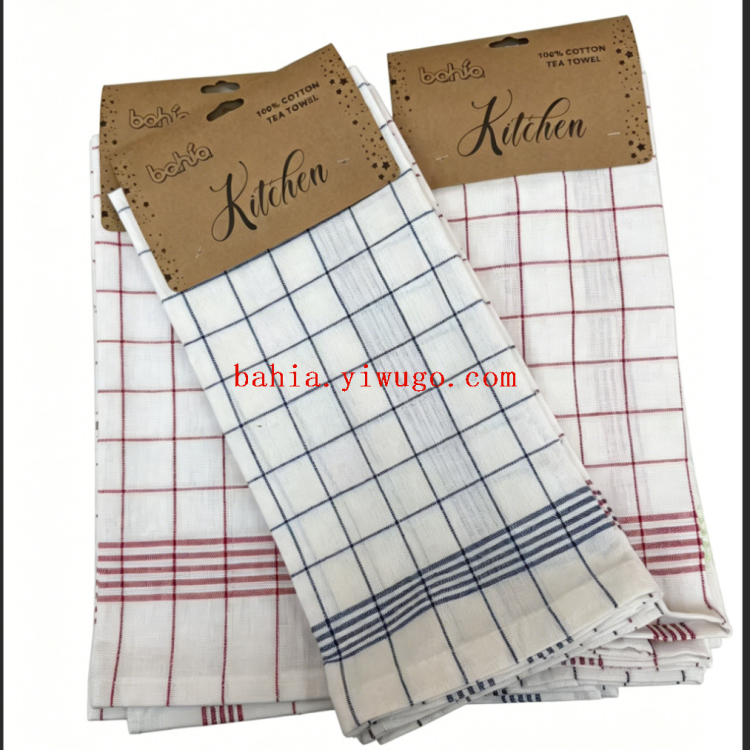 The retro checkered cotton tea towel is a great helper in the kitchen for wiping dishes and a ritualistic desktop decoration Application Scenario