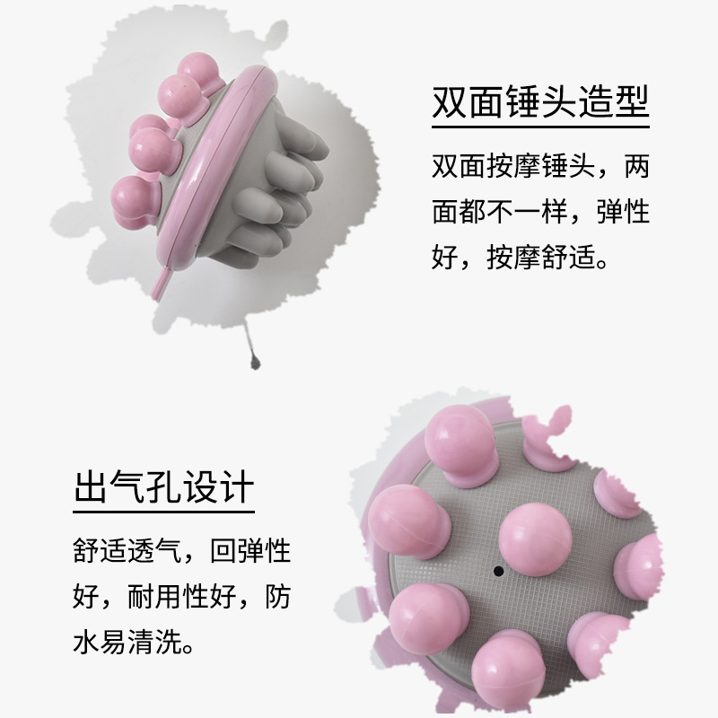 长款健康养生按摩捶单气孔双面按摩手持式捶背拍打老人按摩神器产品图