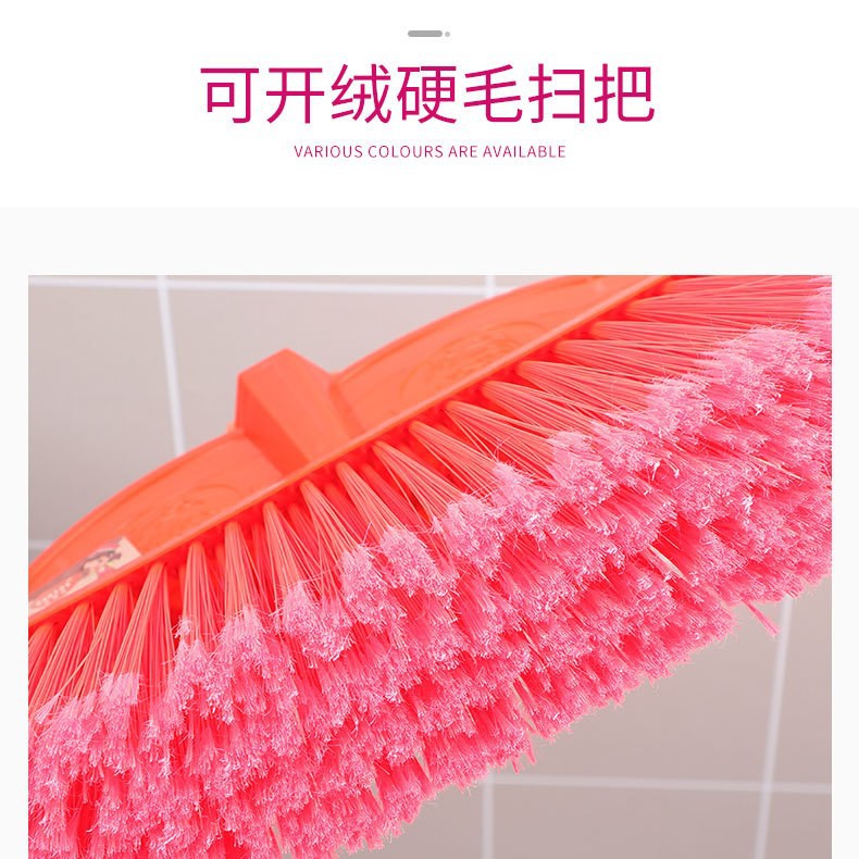 Factory direct sales of classroom sweeping brooms, single stainless steel brooms, non-stick brooms, long handles for cleaning, suitable for both dry and wet use details Picture