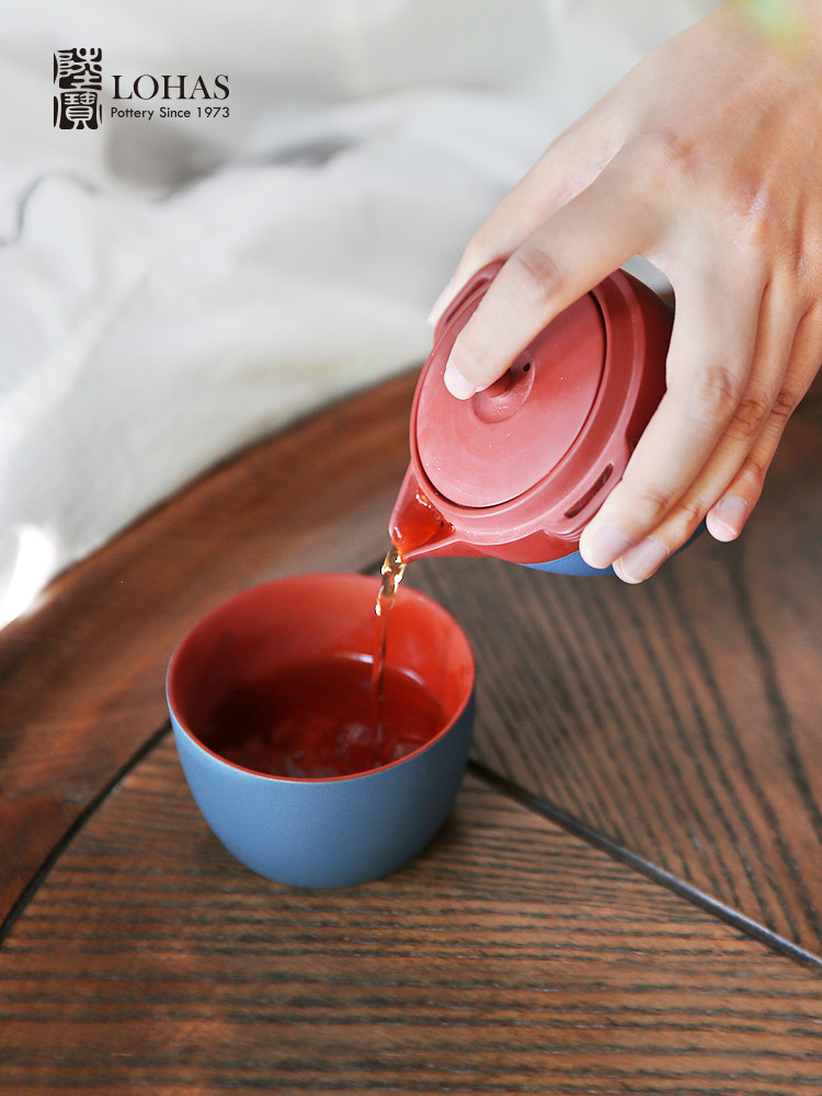 Lubao Ceramics is like a fish in water, ready for casual outdoor travel, portable camping tea sets, a pot and a cup, quick tea cups