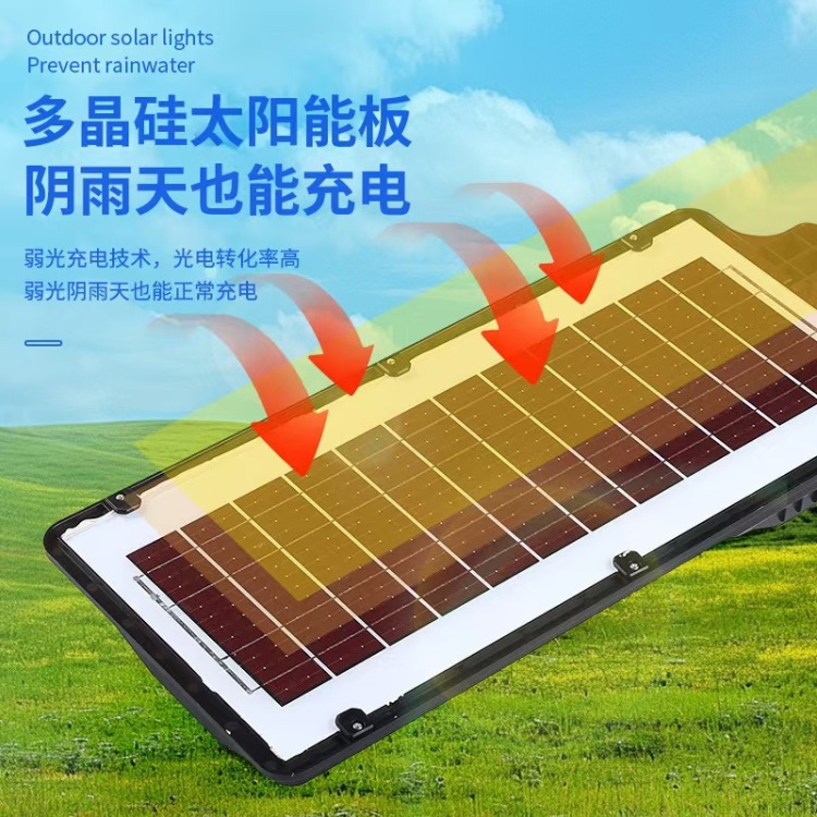 AIBUCUO Jubo's new preferred cross-border solar lamp lighting fixture, telescopic pole integrated solar street lamp details Picture